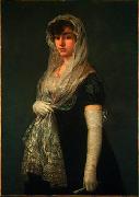 Francisco de Goya Joven dama con mantilla y basquina Spain oil painting artist